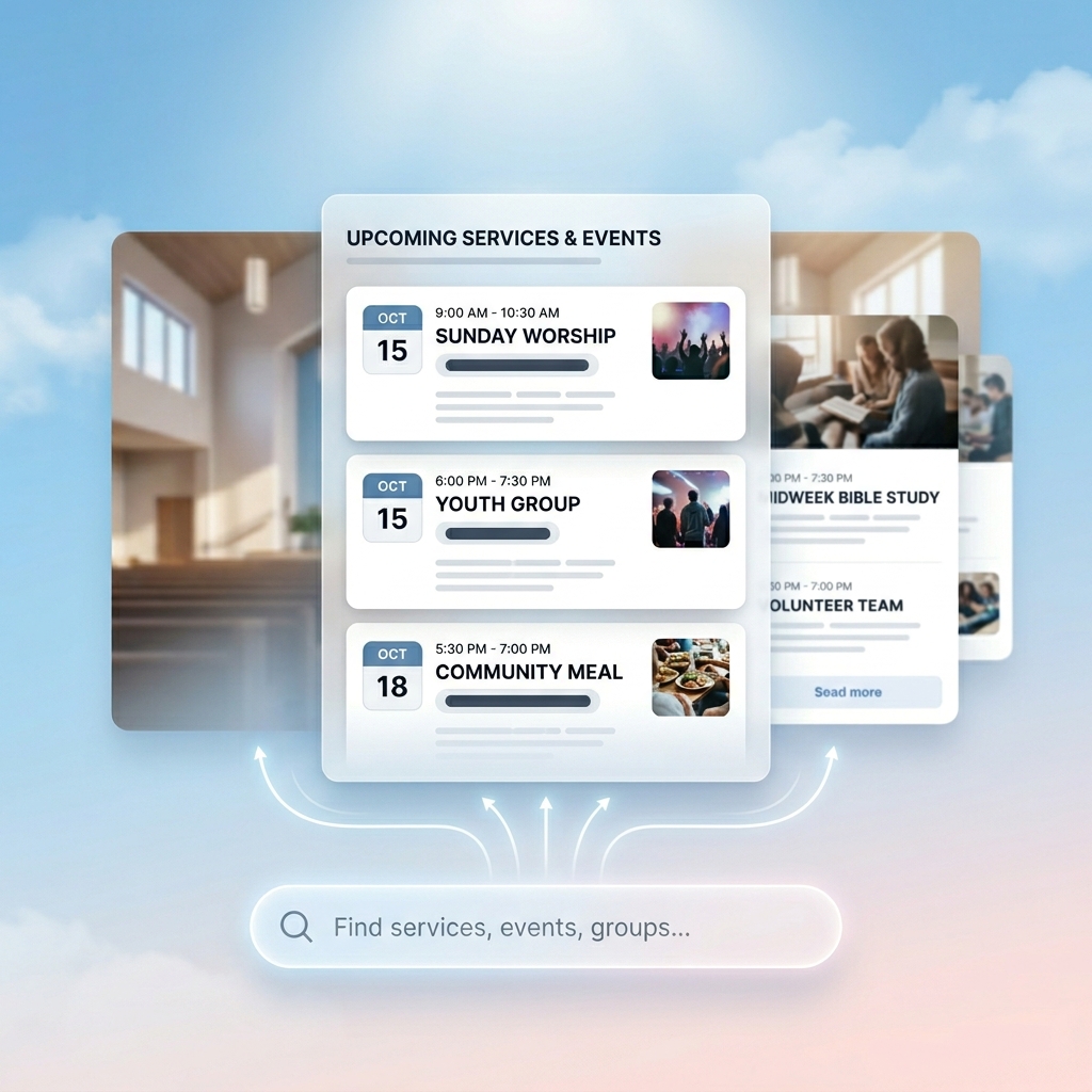 help visitors find service and event information-easily