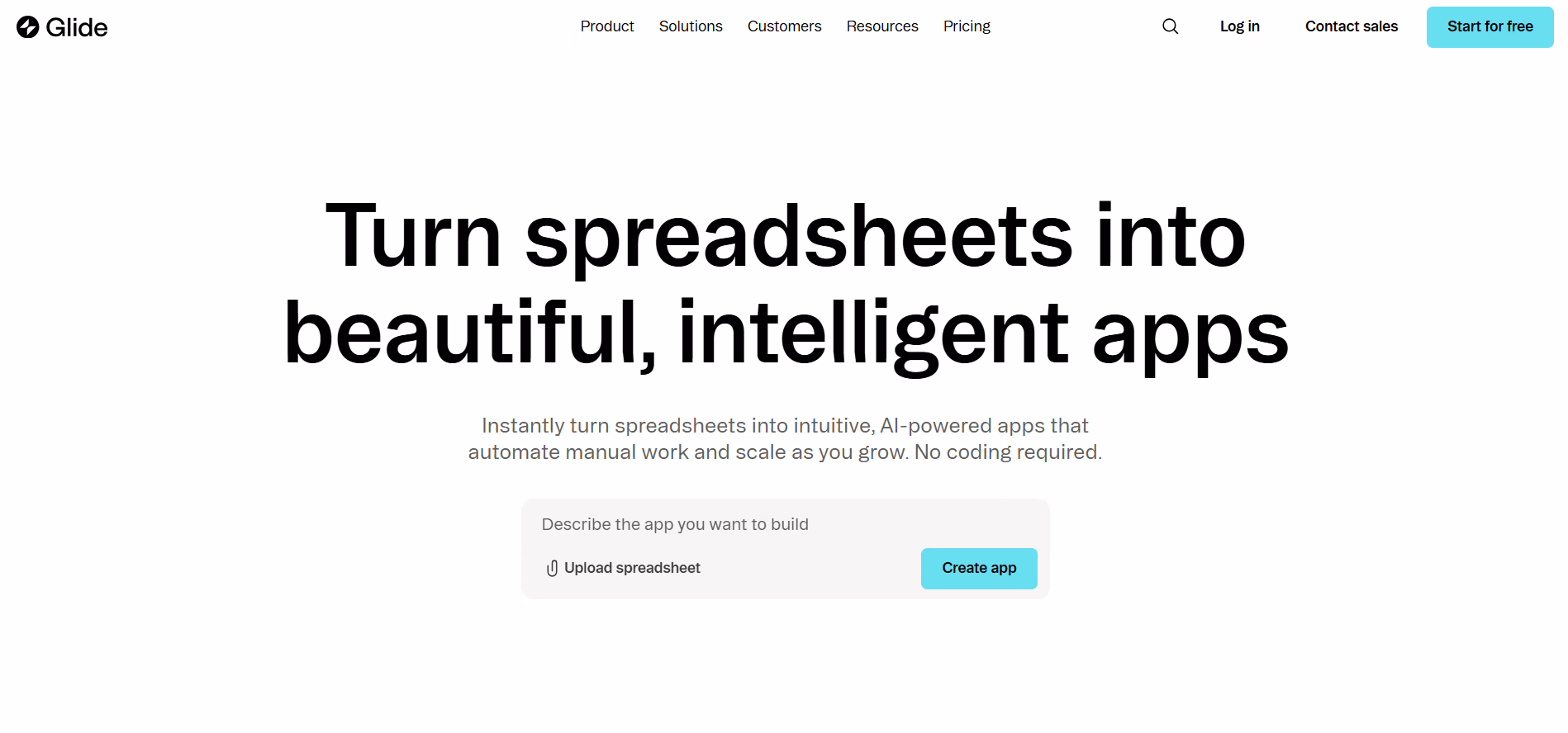 AI web app Builder - Glide