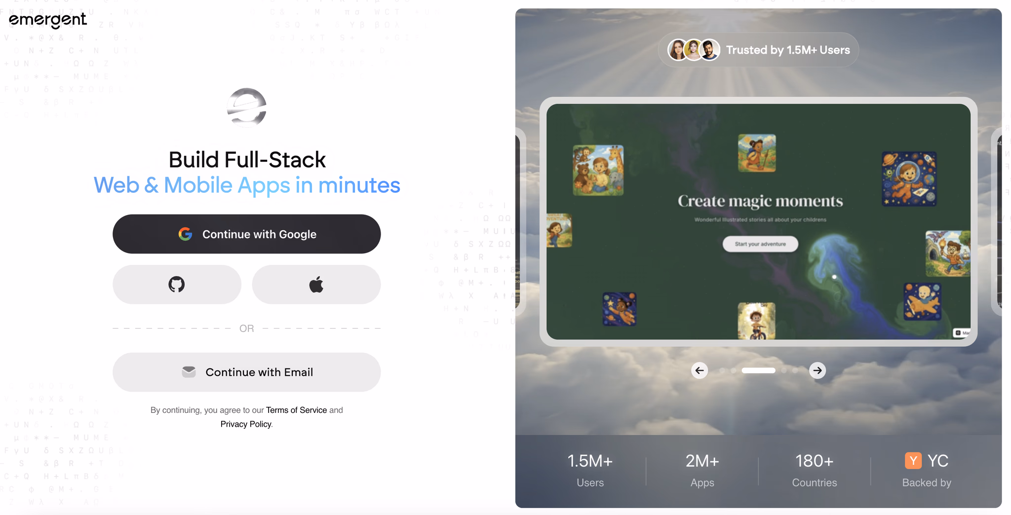 Best no code web app builder - Emergent