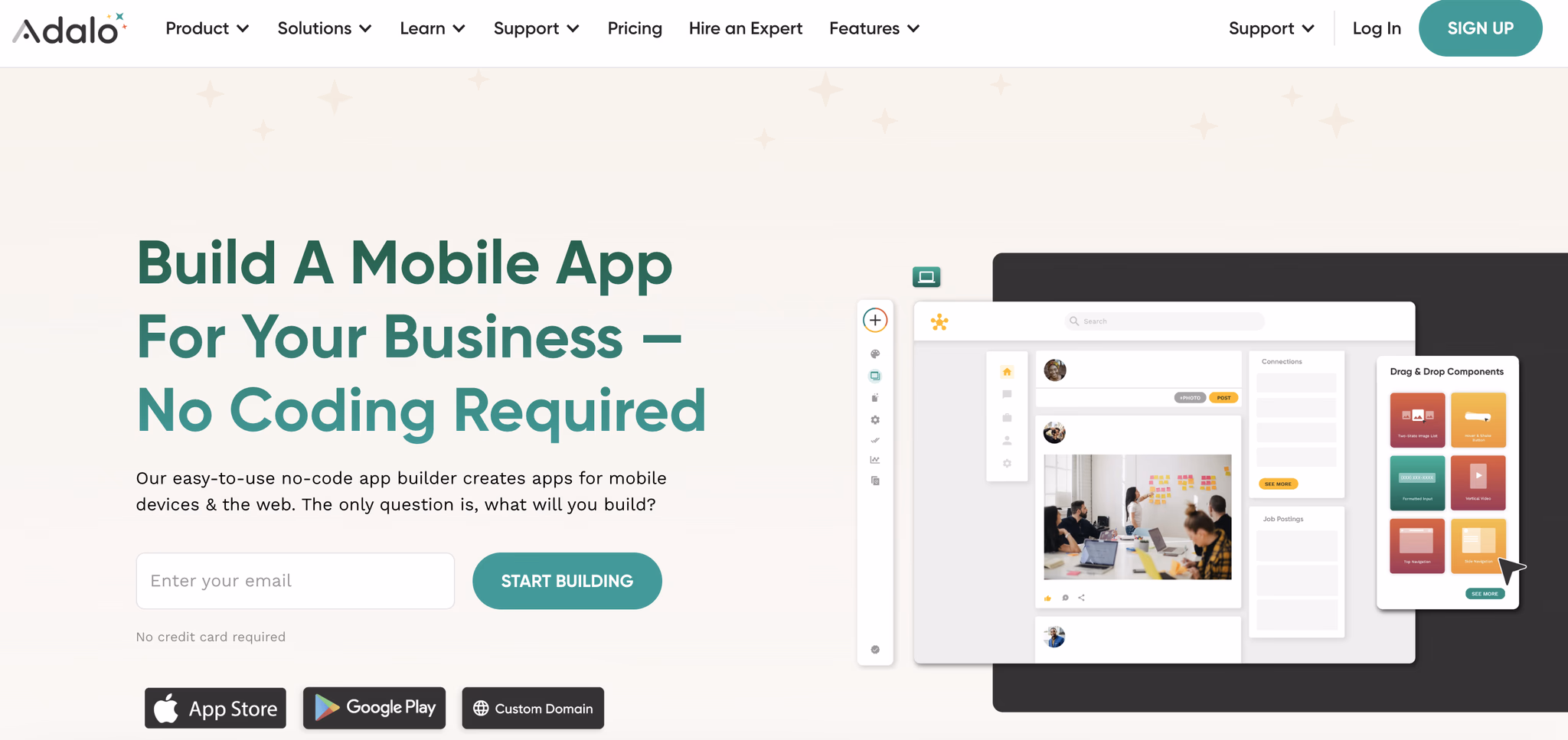 No code web app builder - Adalo