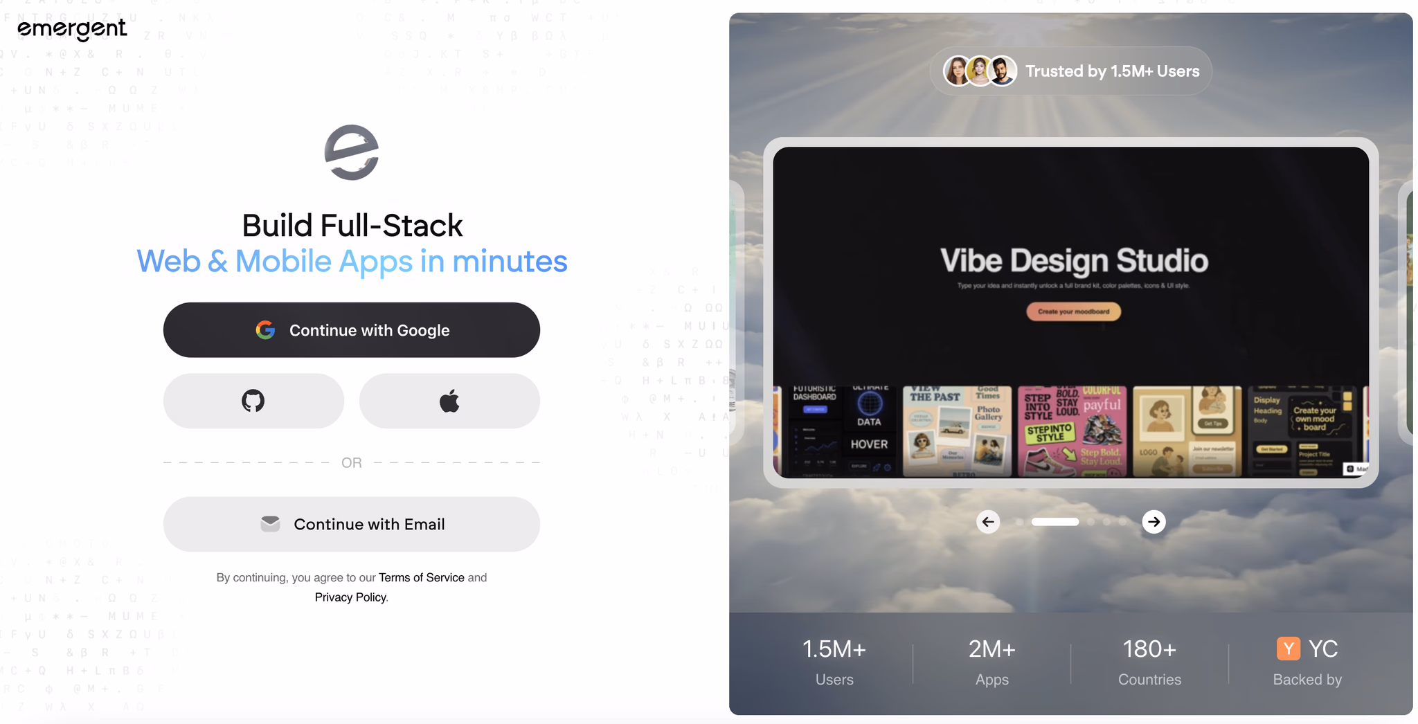 Best no-code app builder - Emergent