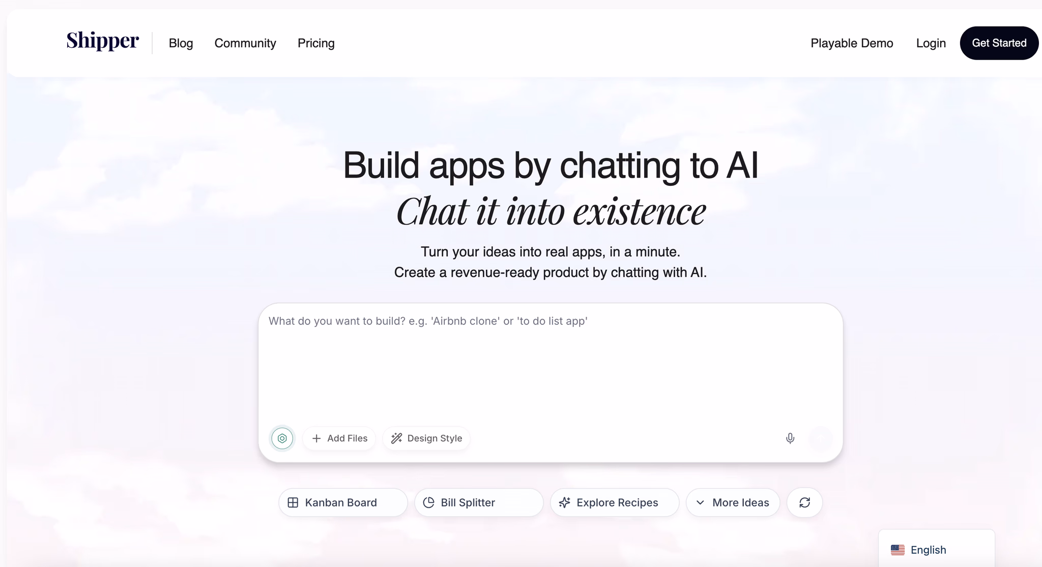 No-code app builder - Shipper