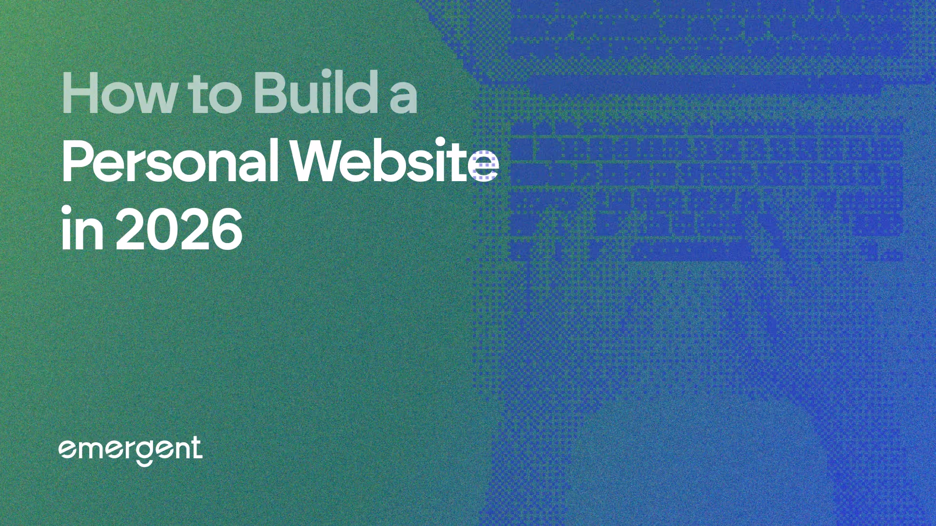 how to build a personal website?