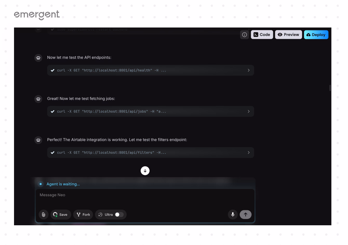 Emergent connects airtable automatically