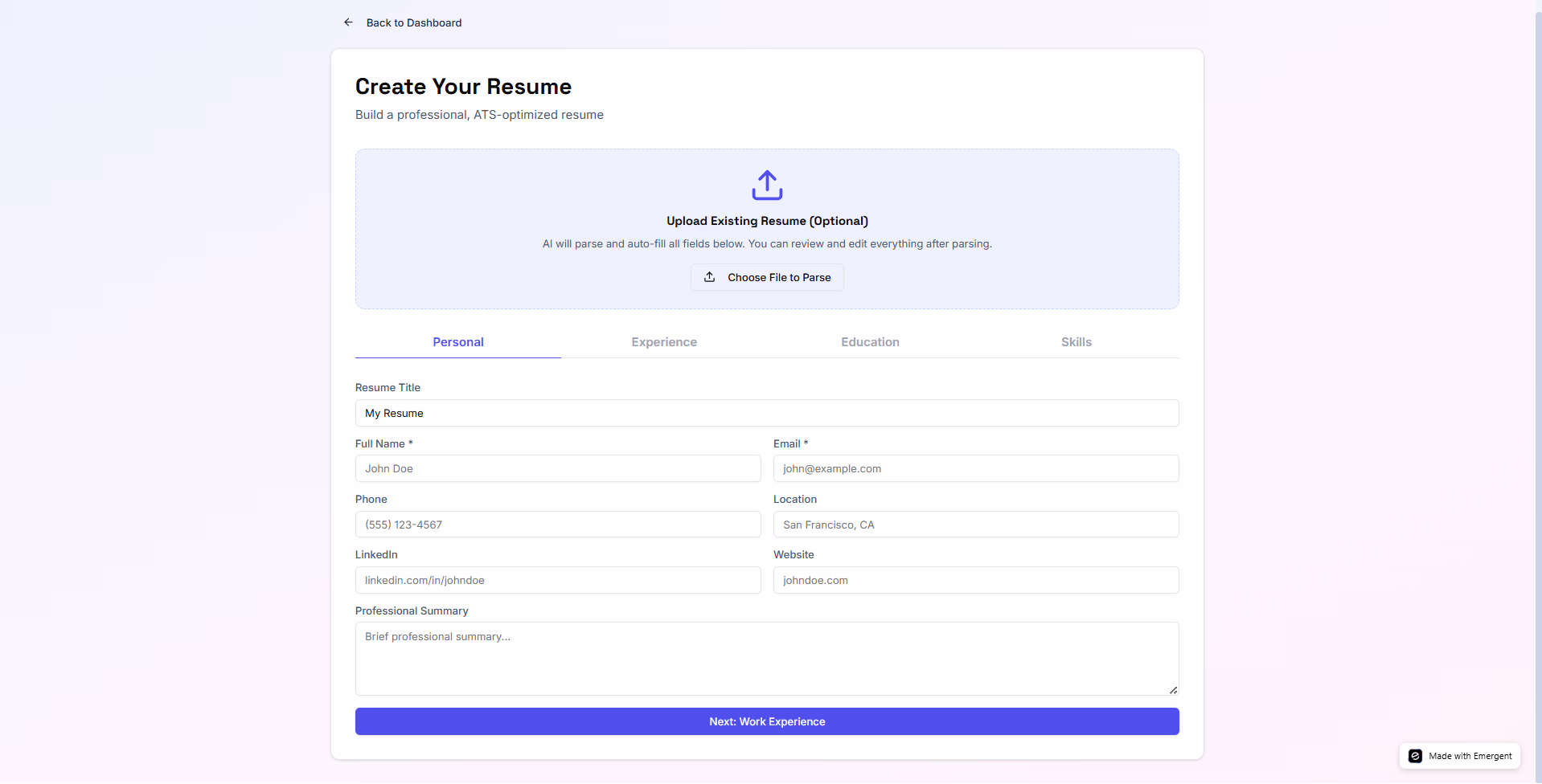 parse to json