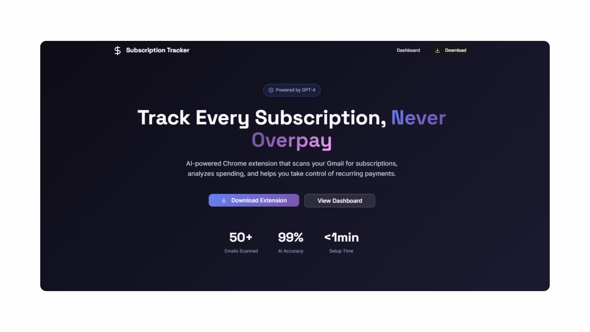 gmail subscription tracker chrome extension and react dashboard built on emergent