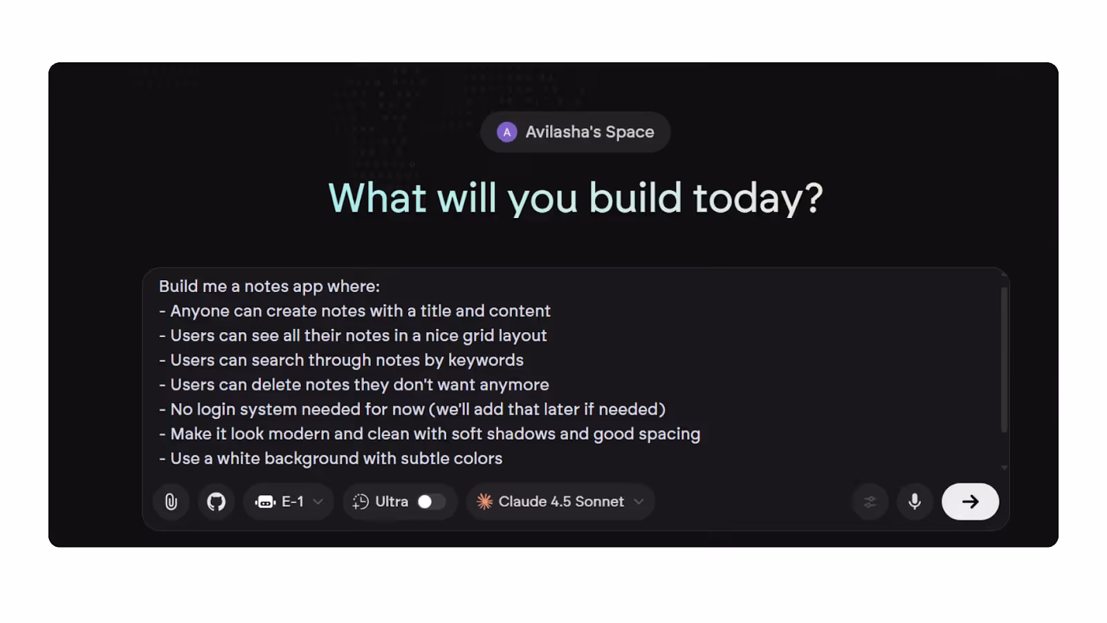 tell emergent what to build