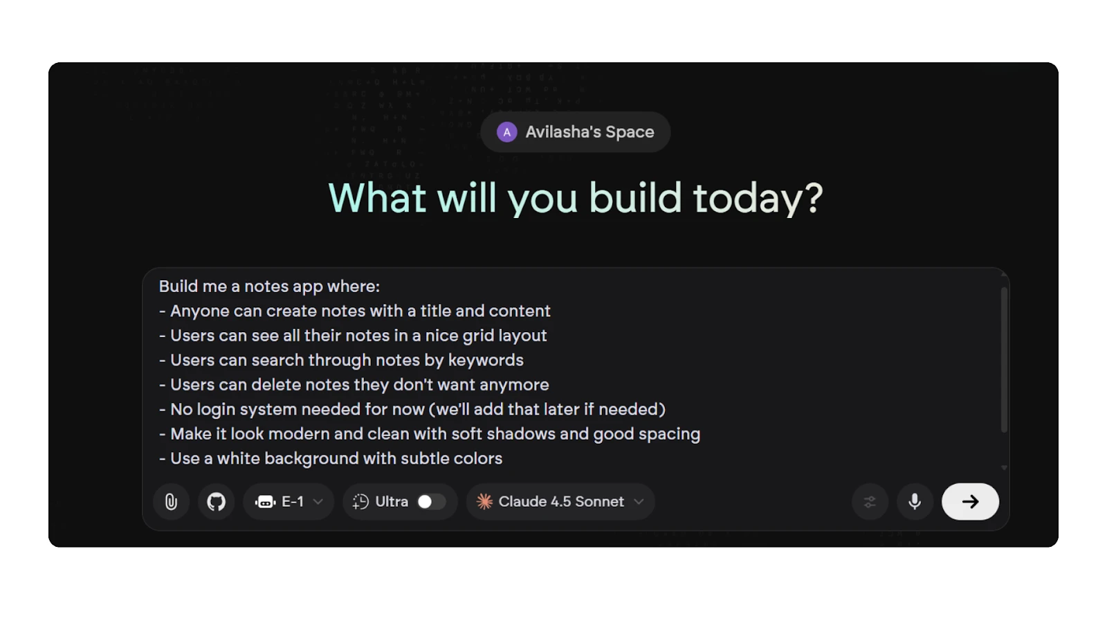 tell emergent what to build