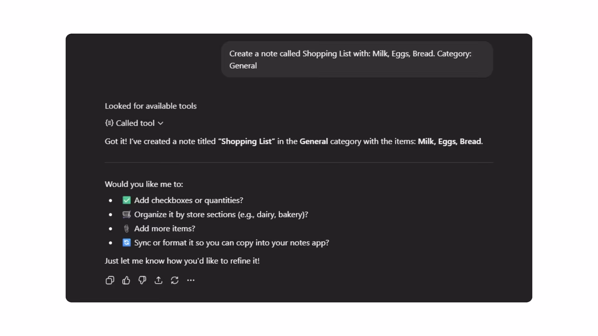 example conversation