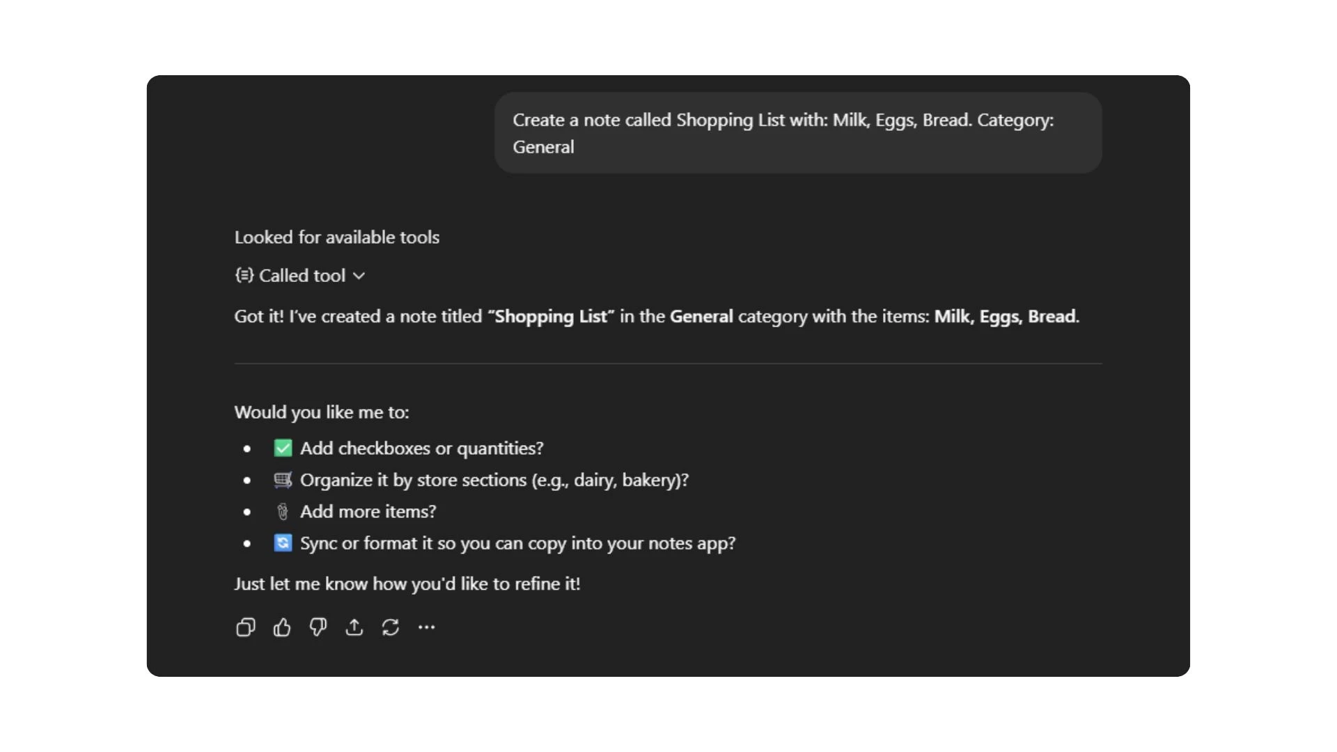 example conversation