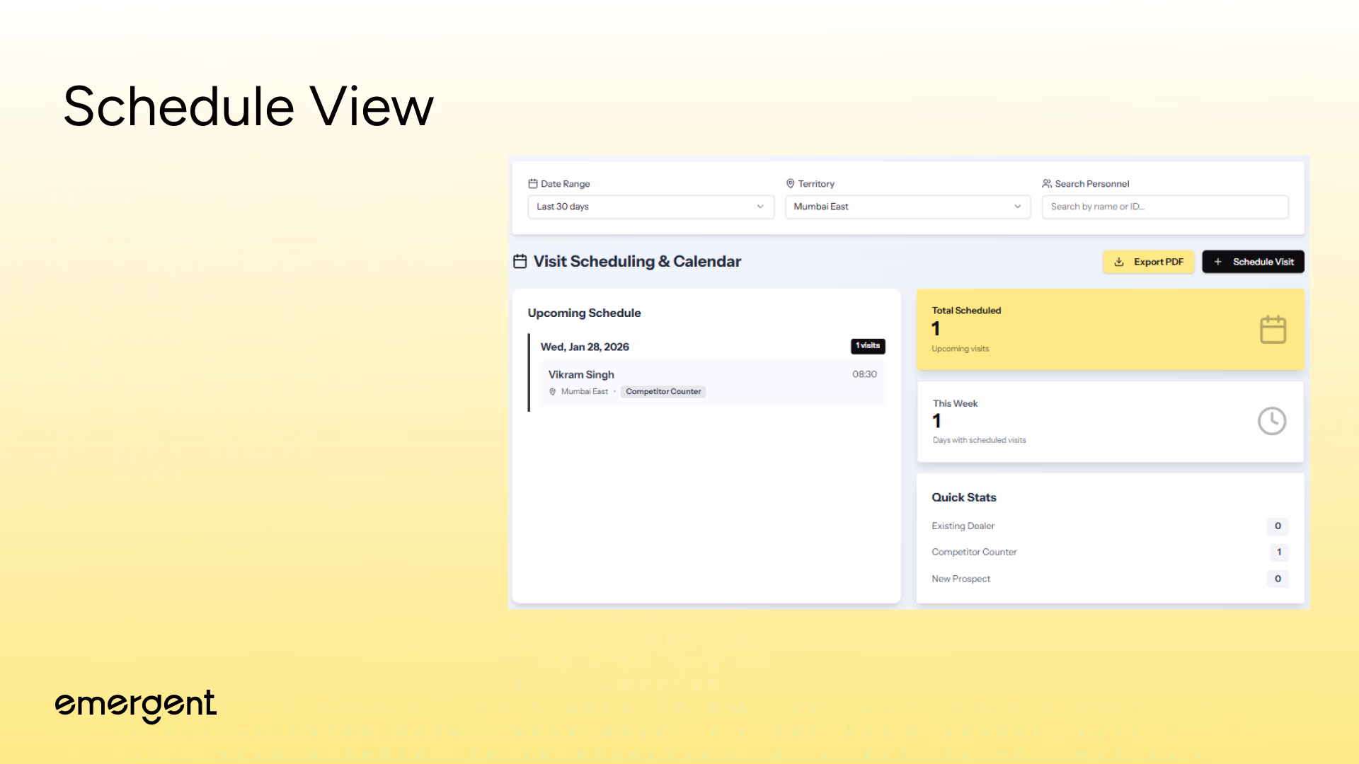 Schedule View