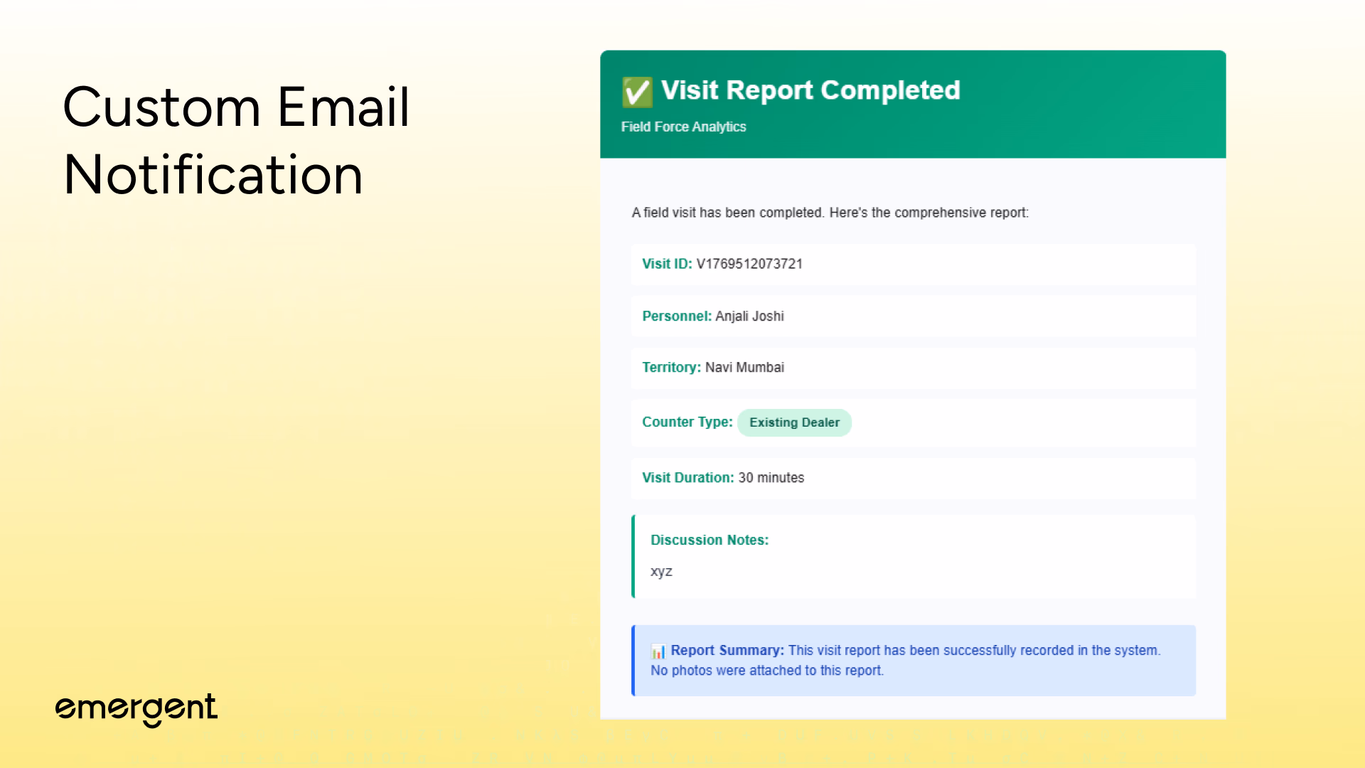 Custom Email Notifications