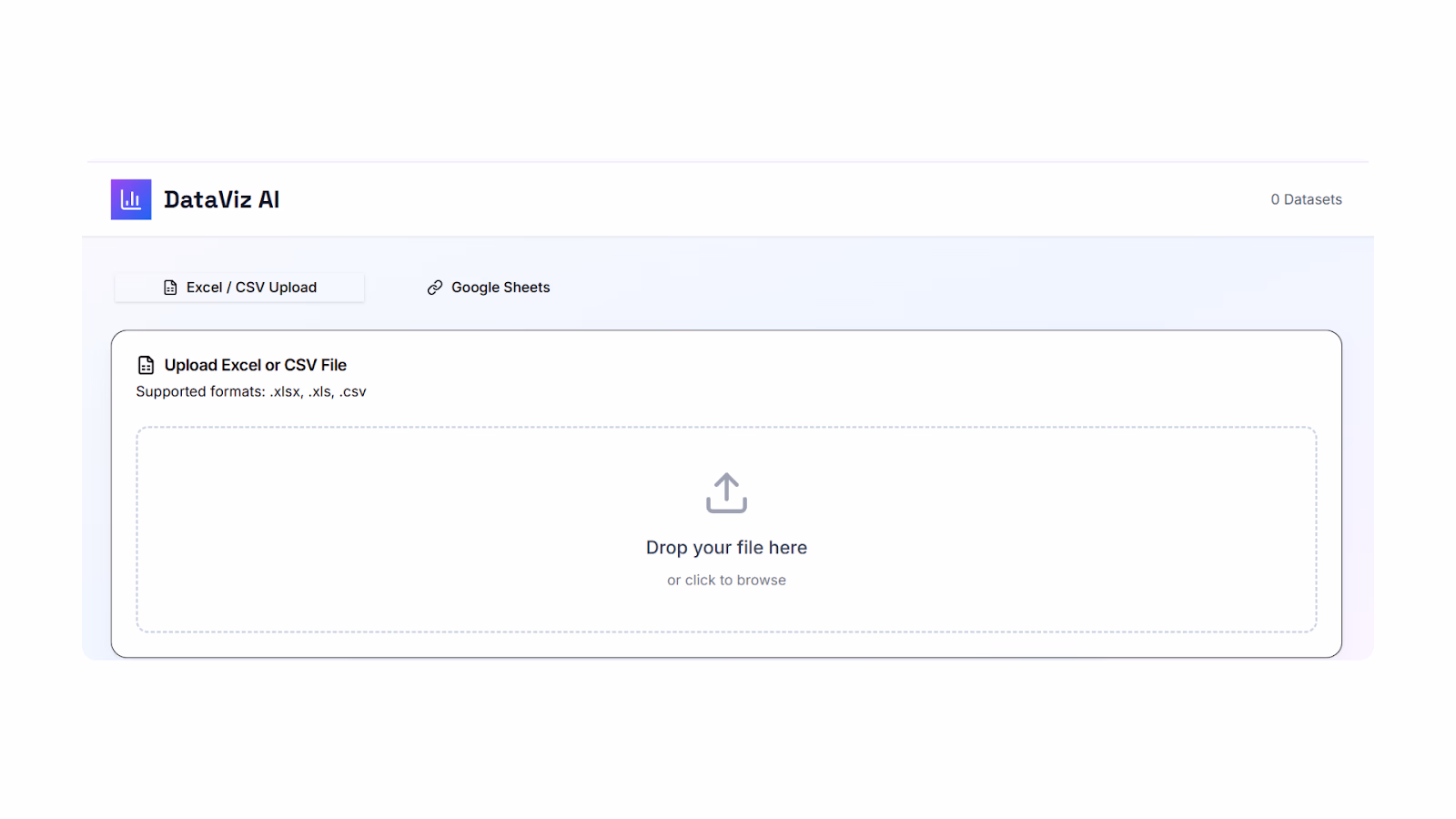 upload excel and csv dashboard