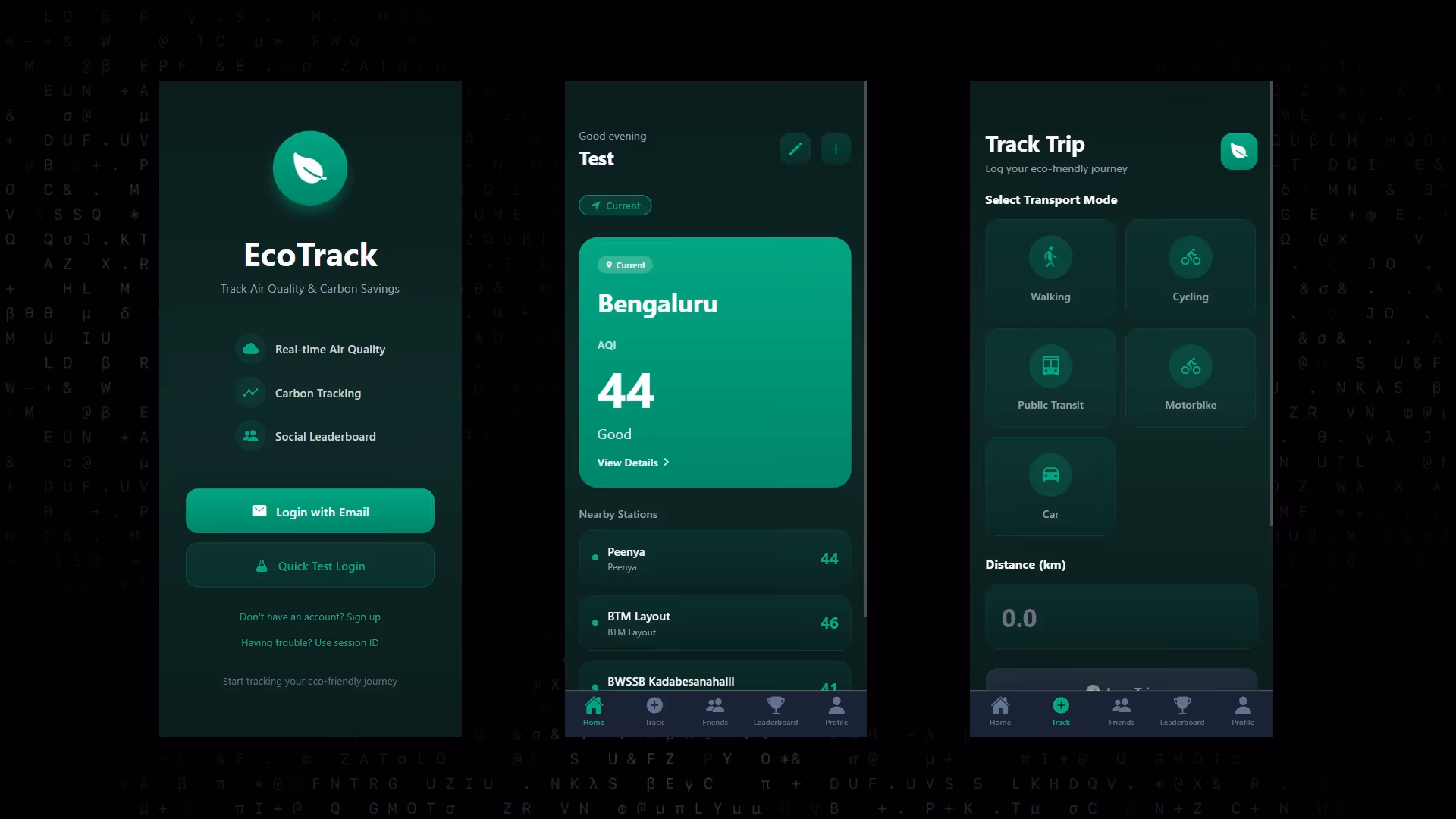 web app displays real time air quality