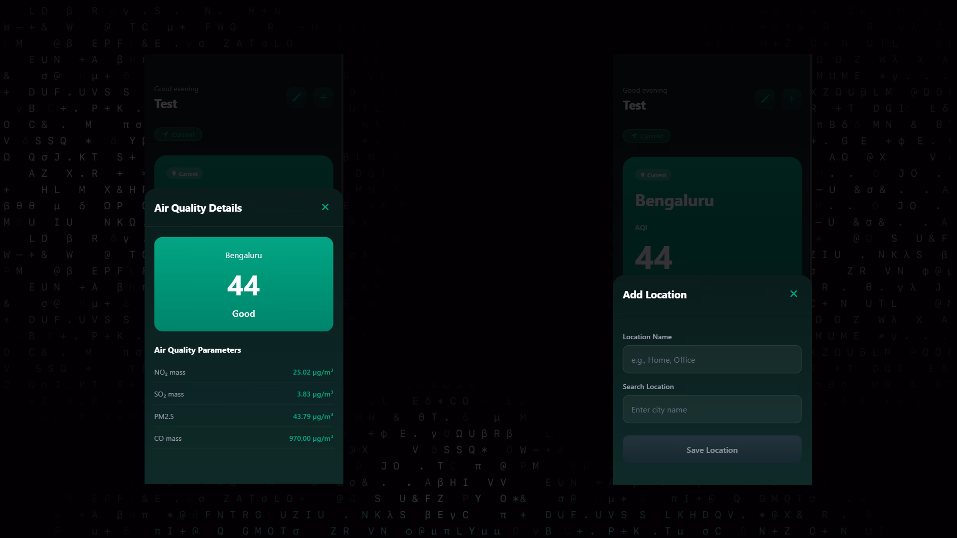 web app displays real time air quality 3