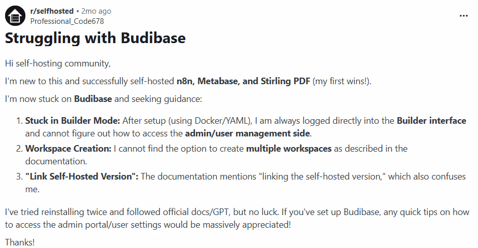 Confusing Self-Hosted Setup and Interface Access Issues