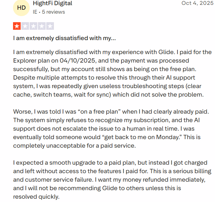 Unreliable Customer Support and Billing Issues