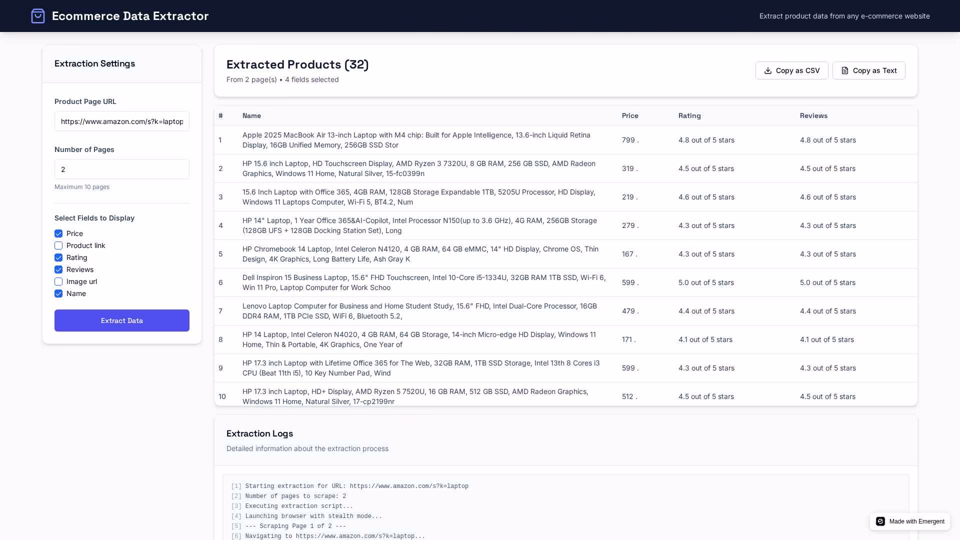 scraping multiple pages