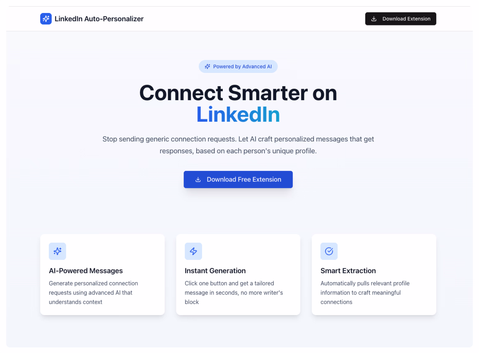 linkedin auto personalizer 