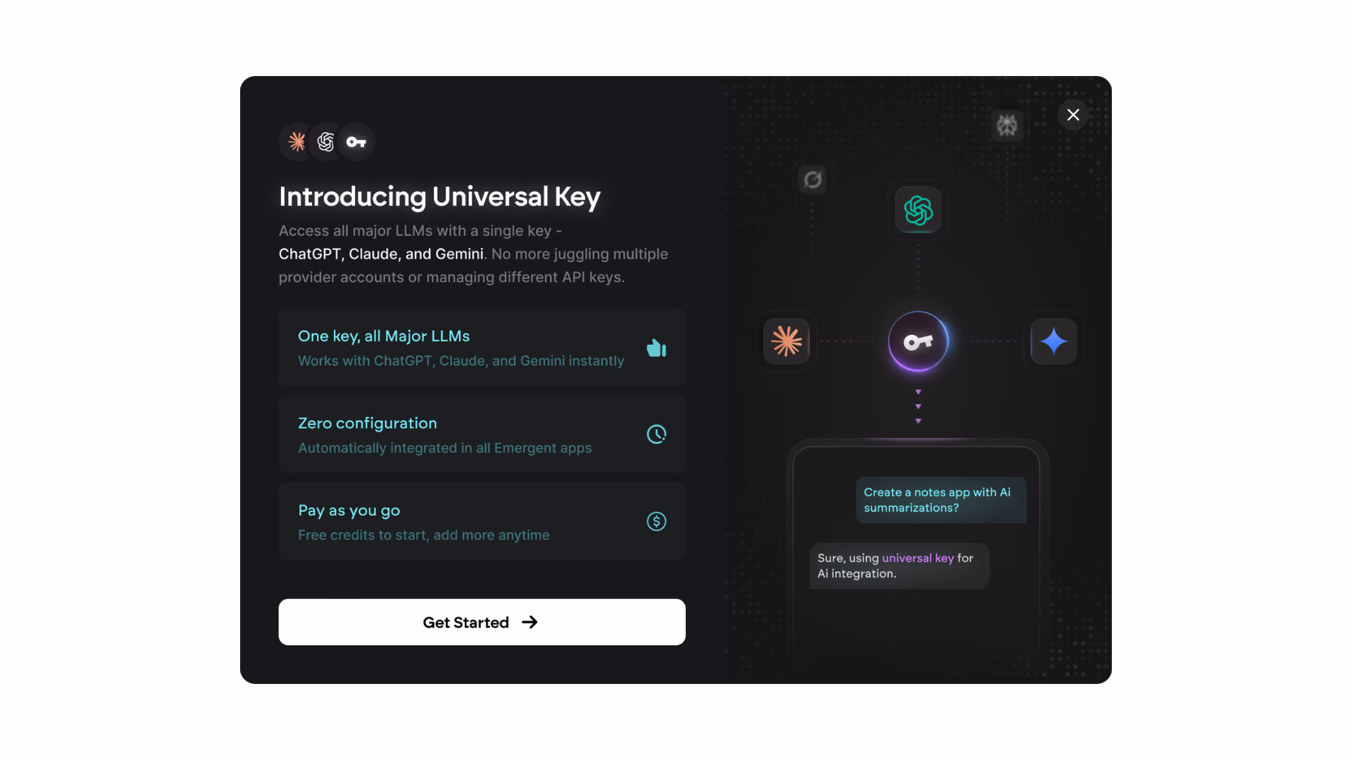 universal llm key