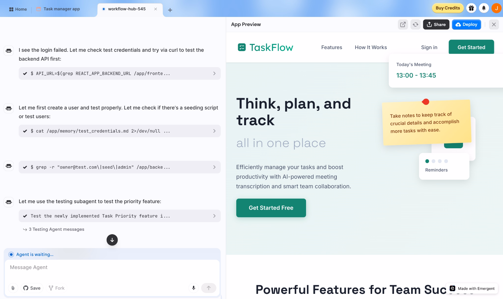 review the AI generated plan