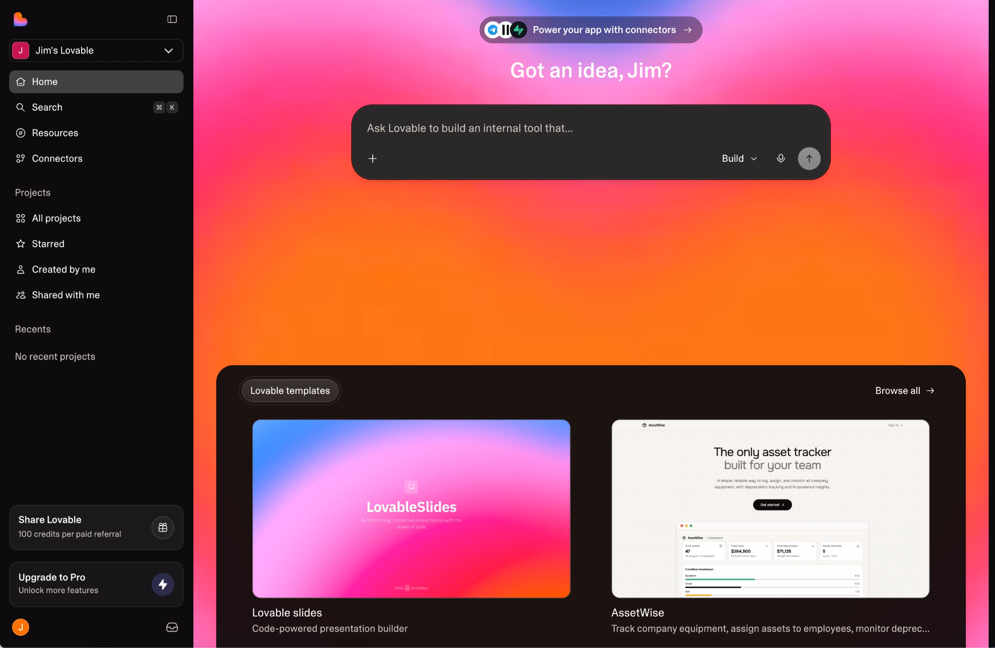 lovable dashboard