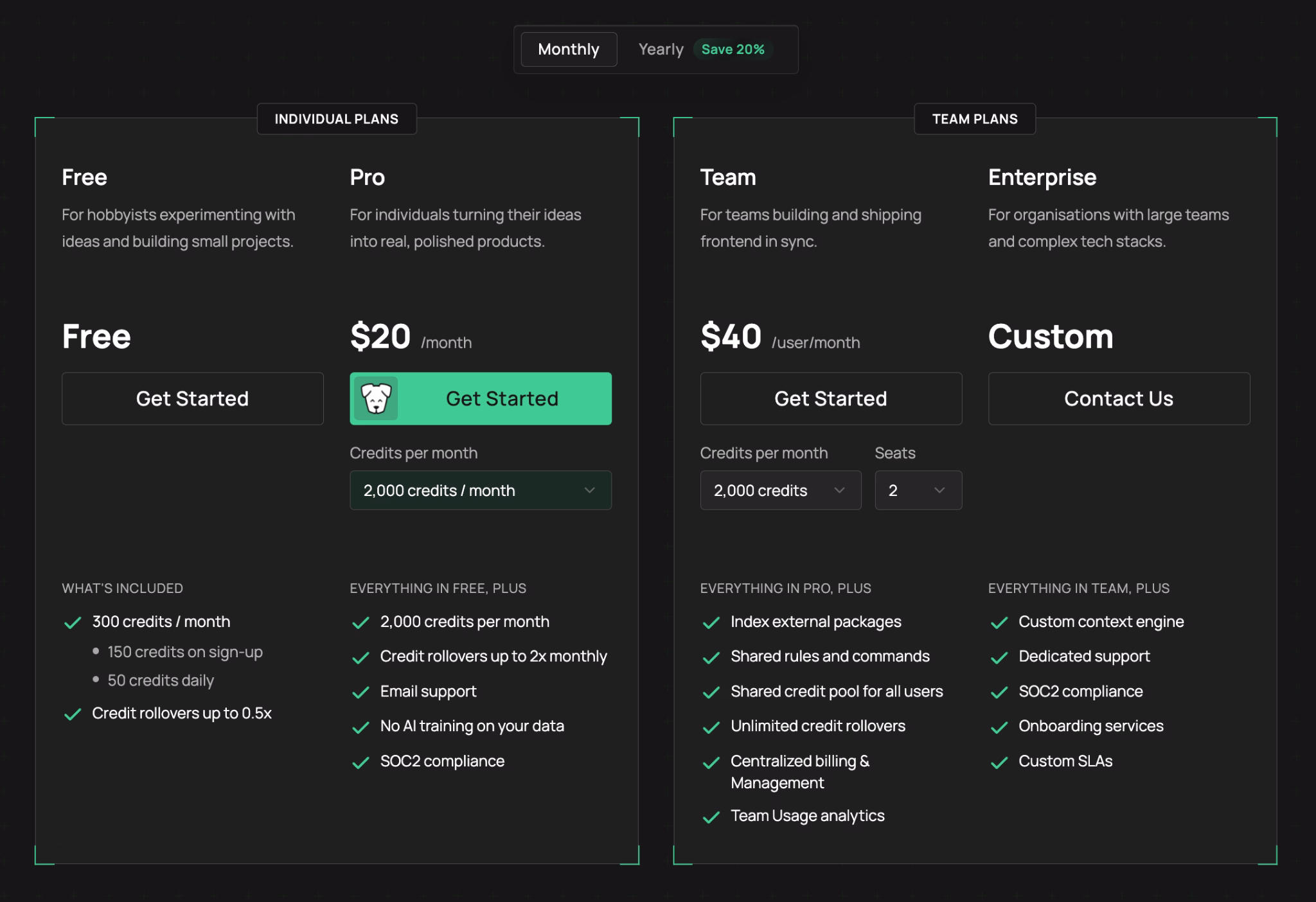 kombai pricing