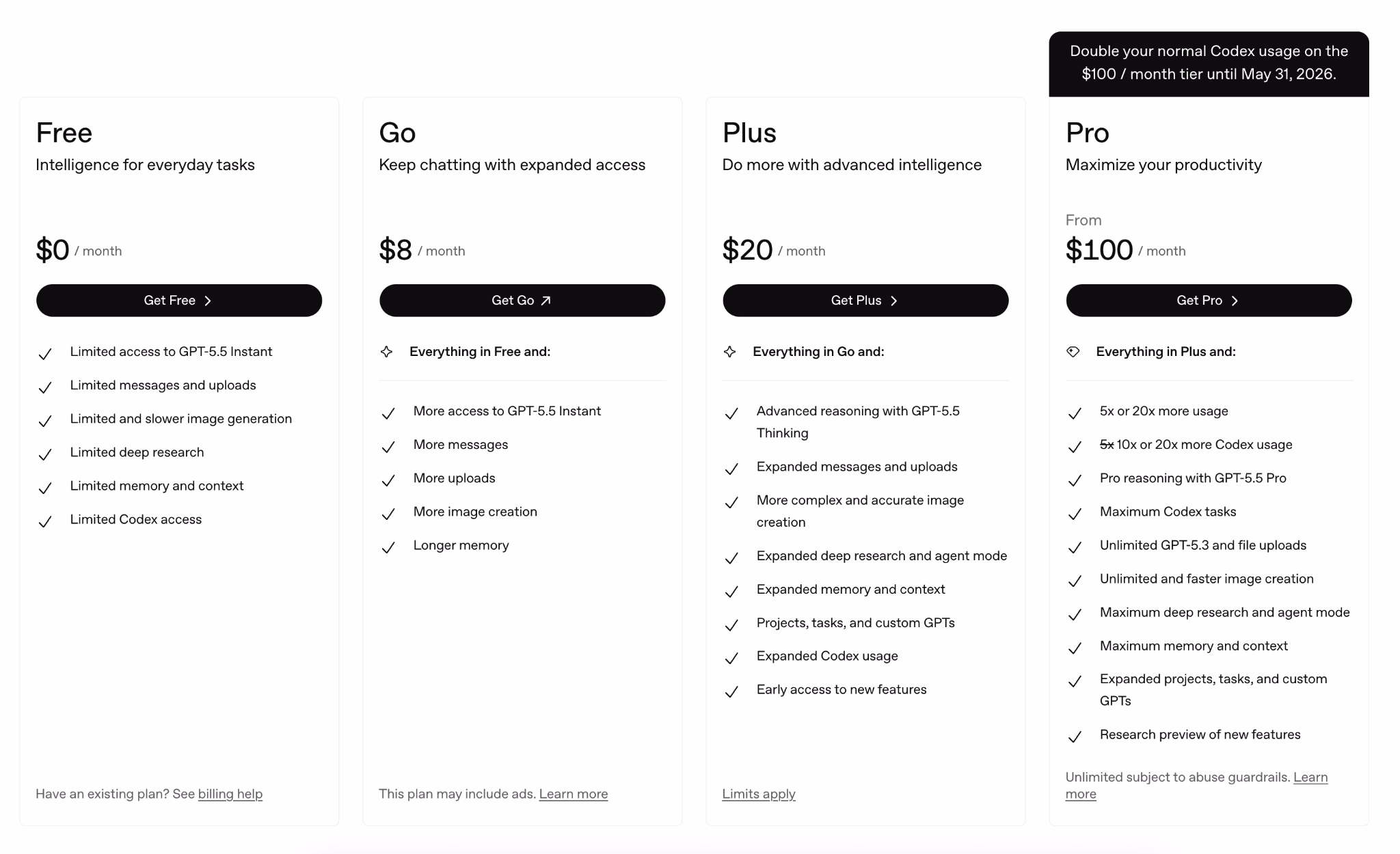 chatgpt pricing