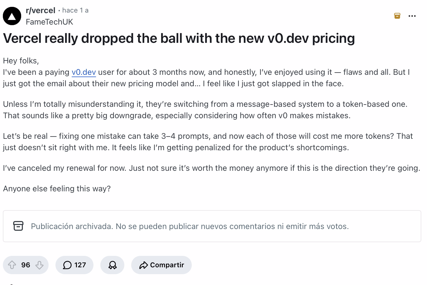 vercel reddit review