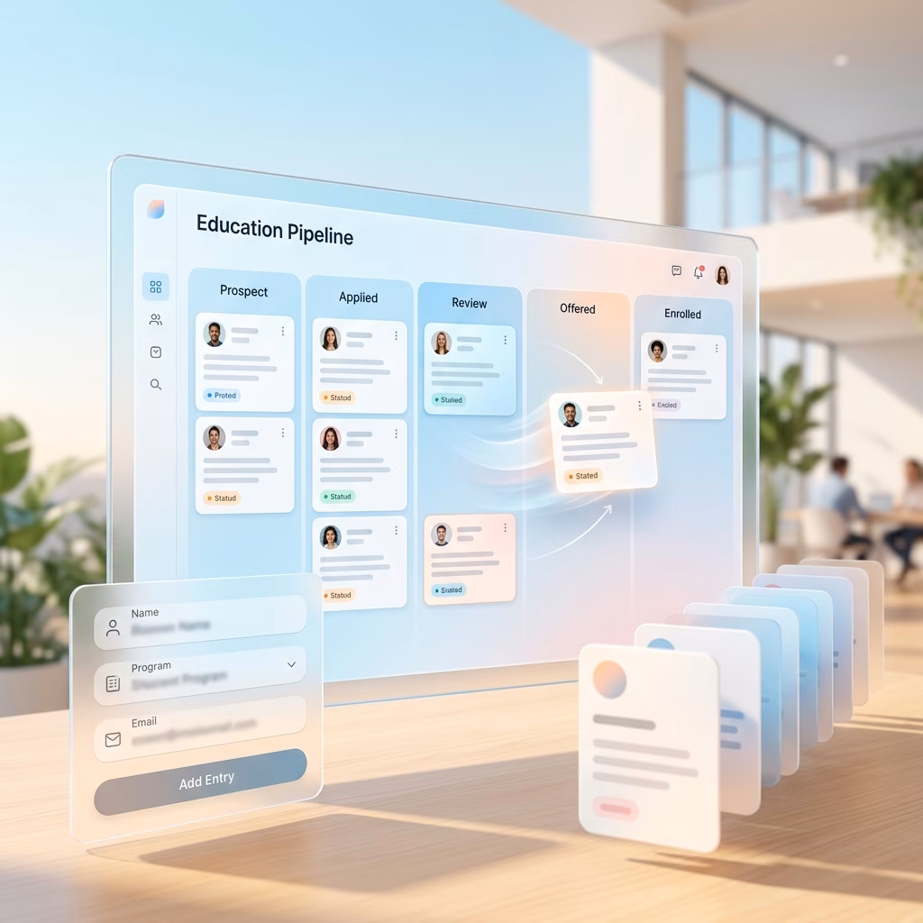 Admissions mapped from inquiry to enrolled