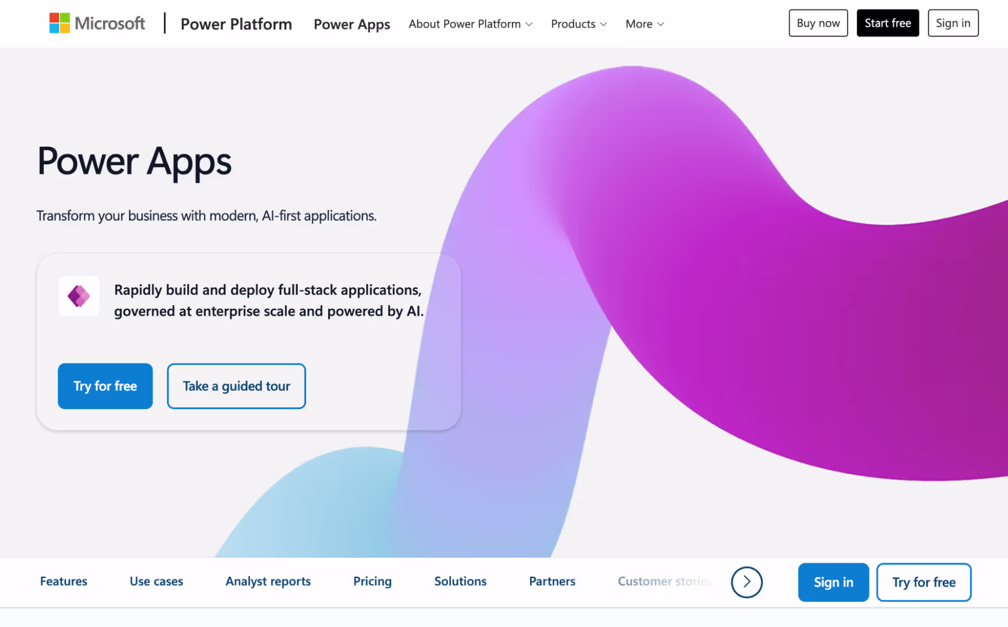 low code ai app builder - Microsoft Power Apps