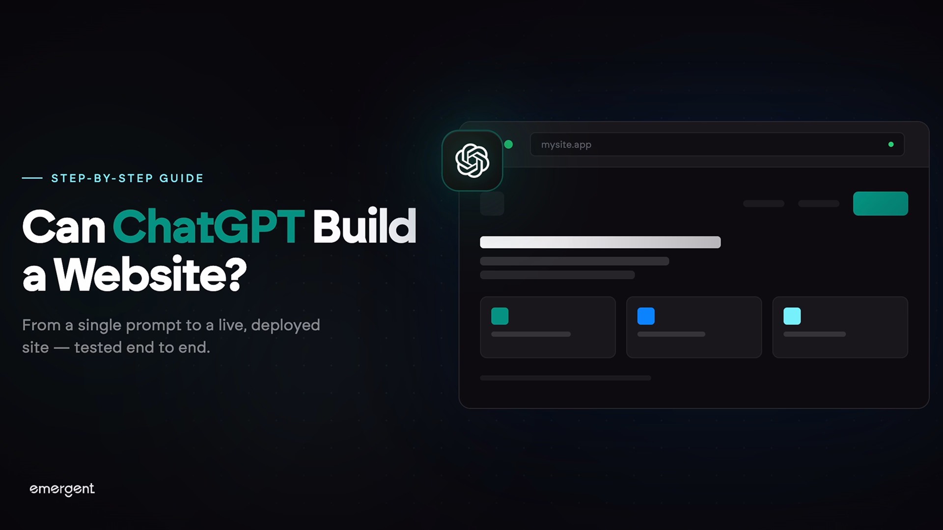 Can ChatGPT Build a Website