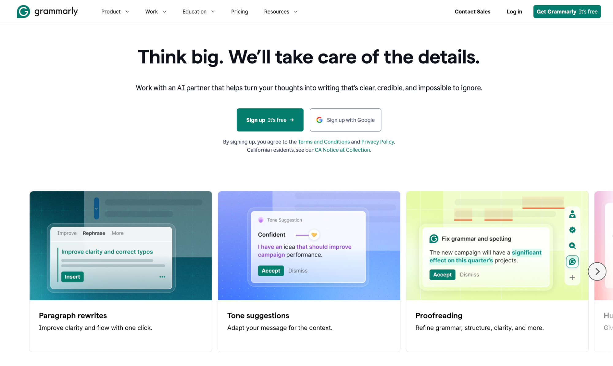 grammarly ai dashboard