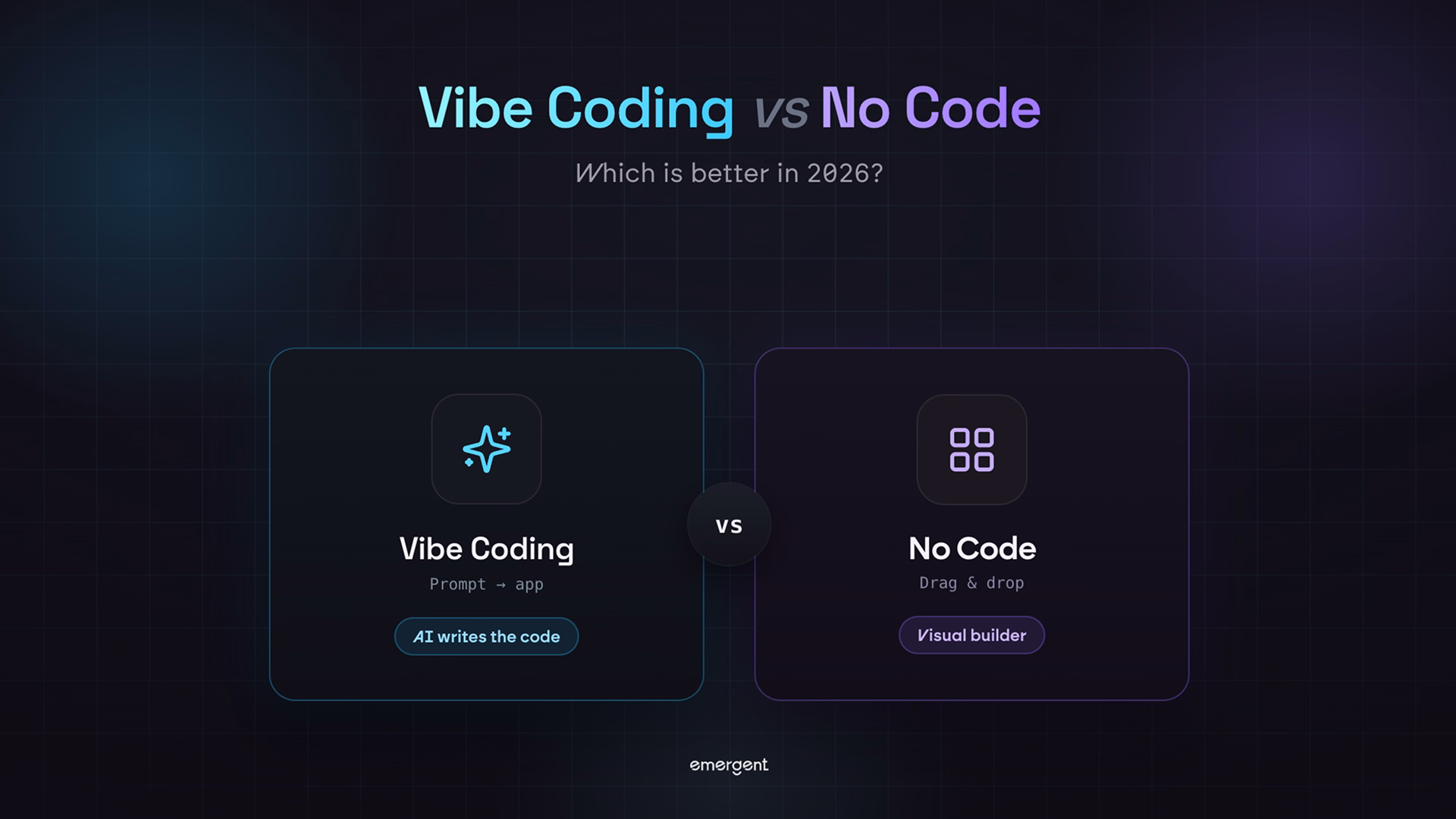 vibe code vs no code