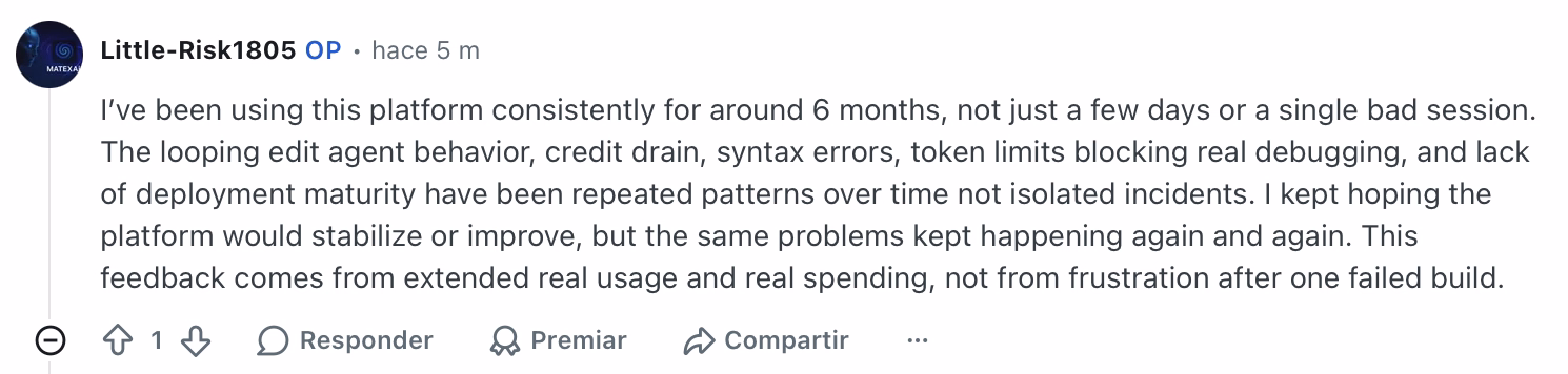 emergent user review on reddit