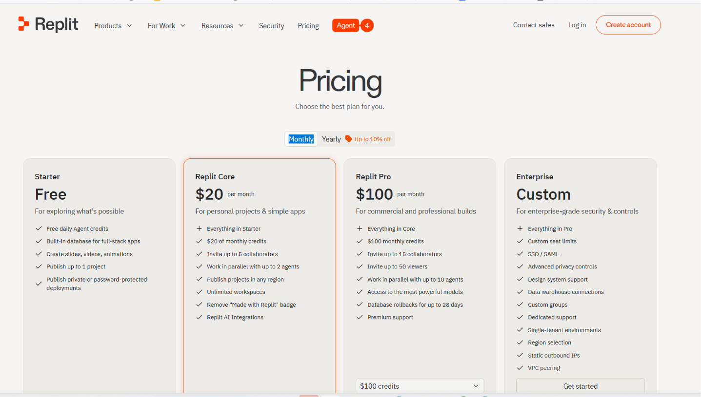 replit pricing