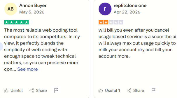replit user reviews
