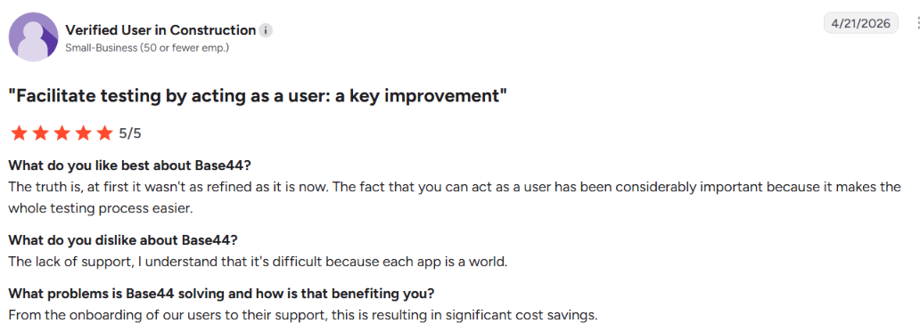 base44 user review