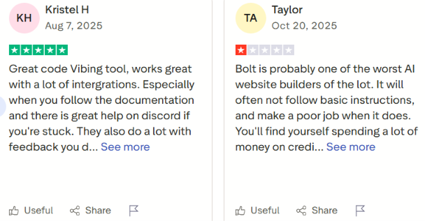 bolt user review