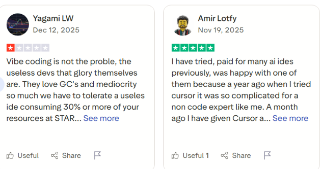 cursor user reviews