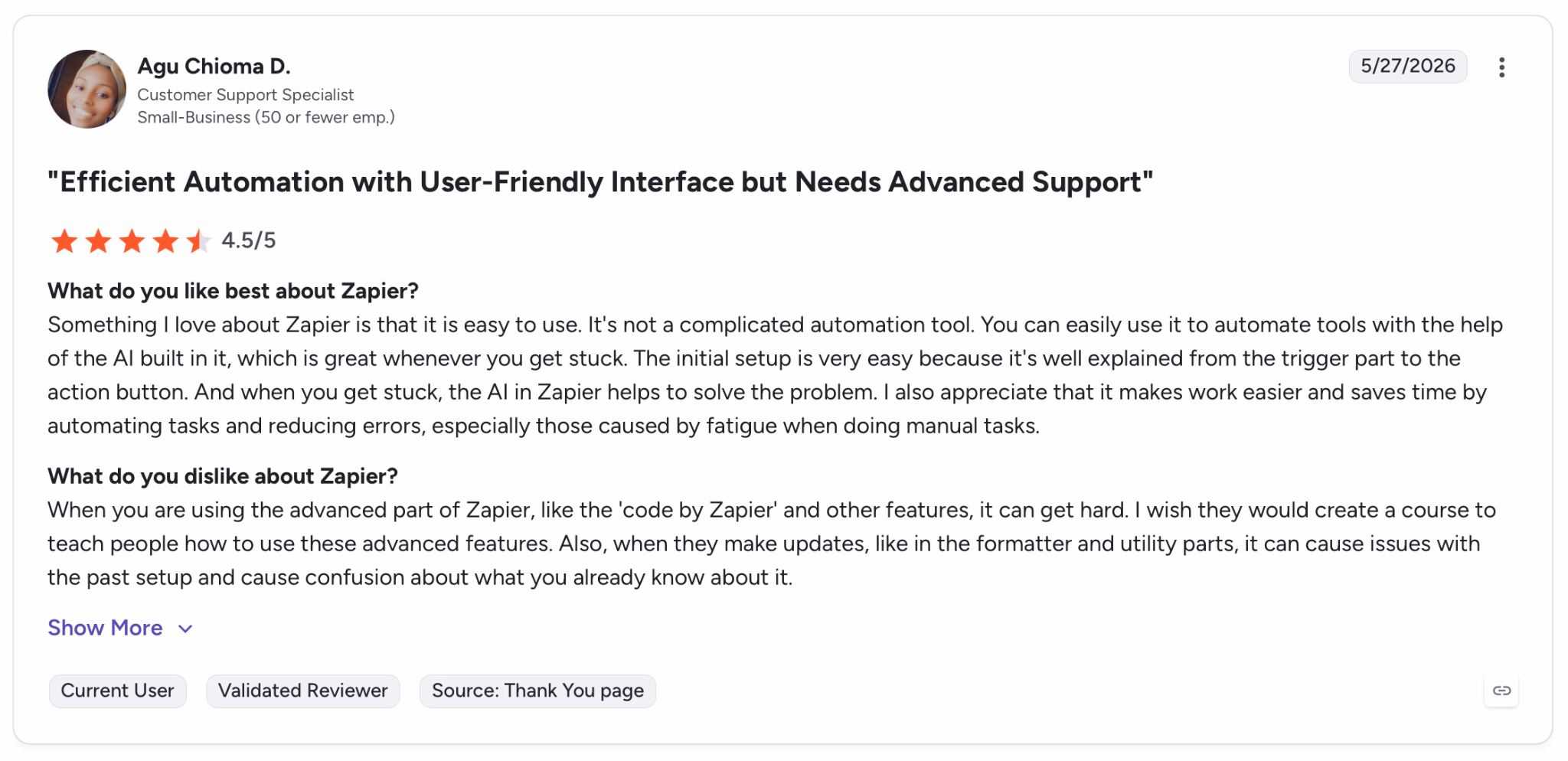 review on g2 by agu