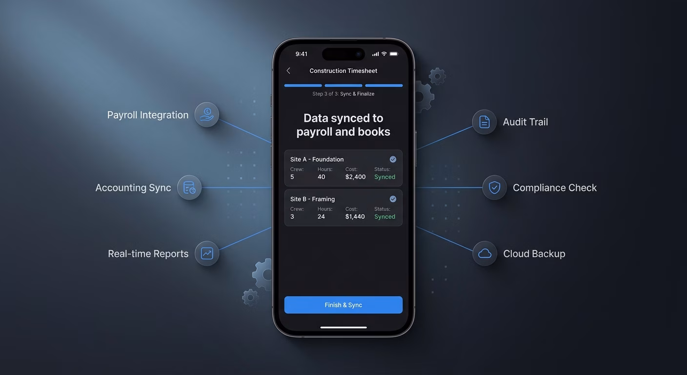 Data Synced To Payroll And Books