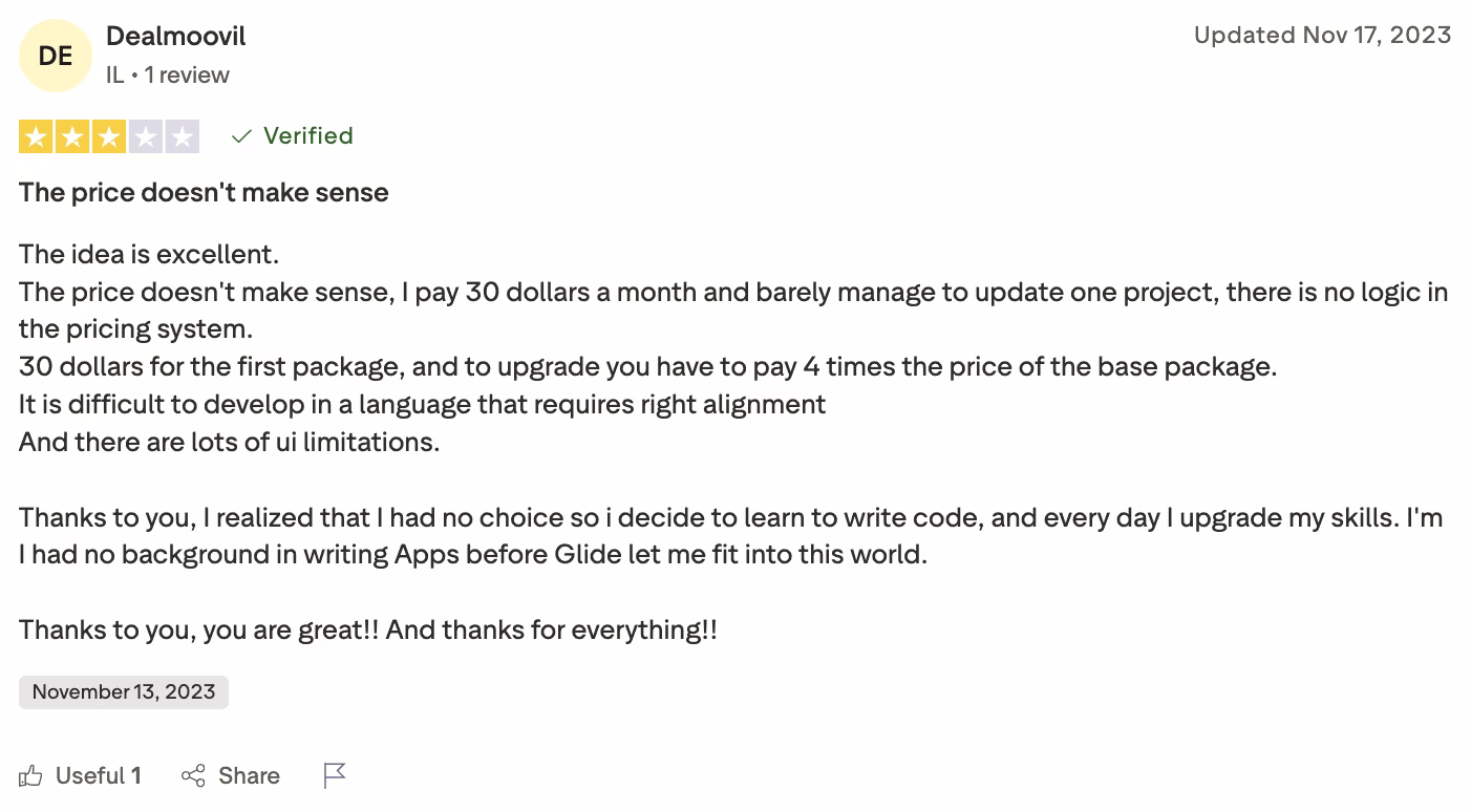 glide reviews user review on trustpilot