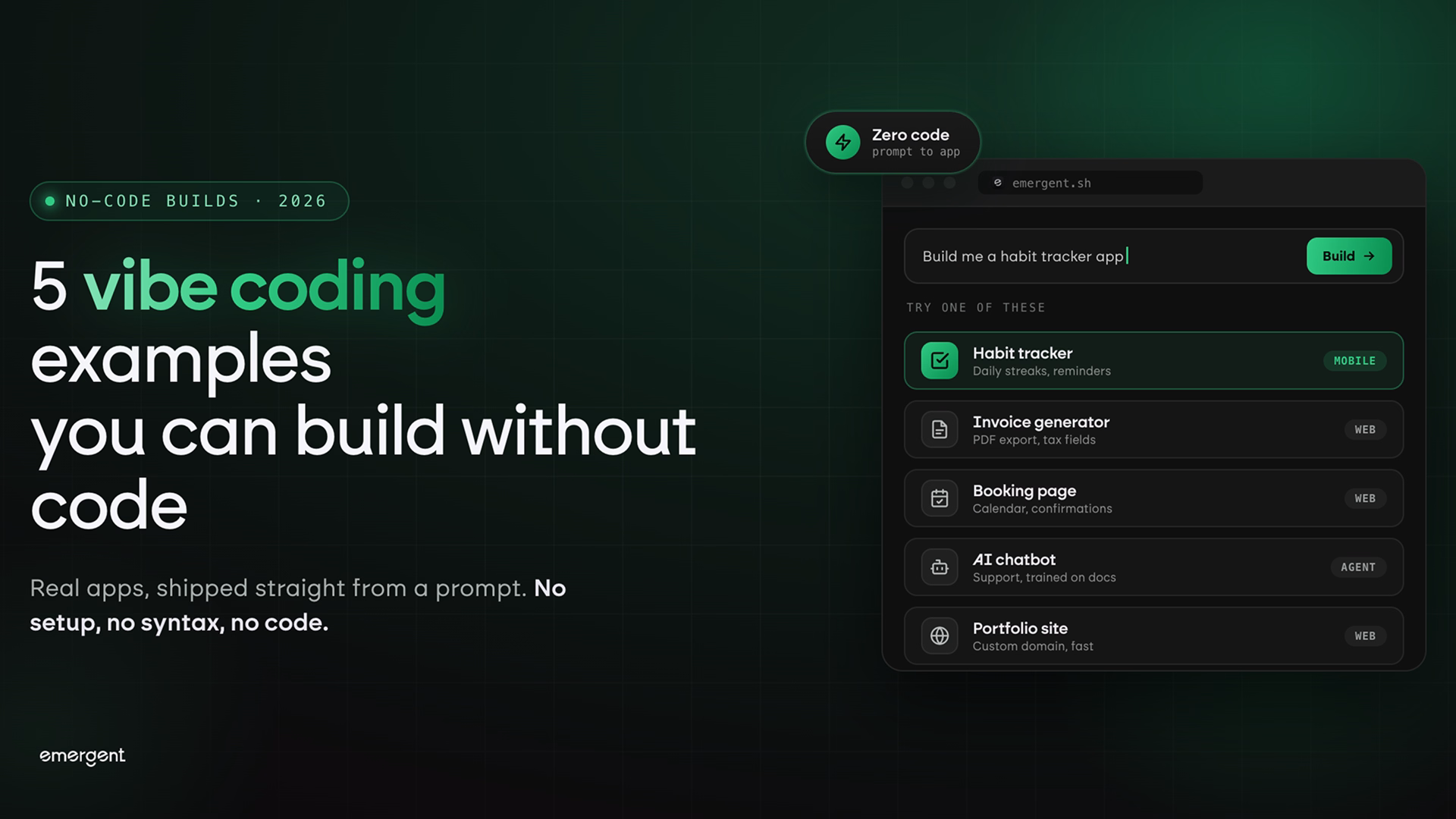 vibe coding examples