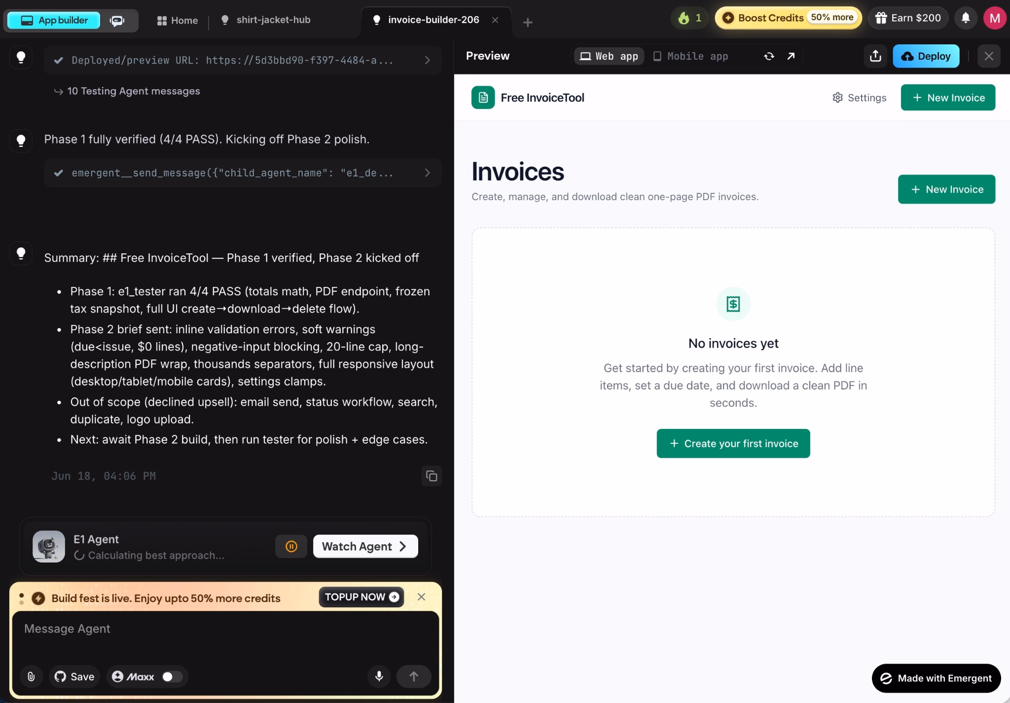invoice tool app preview