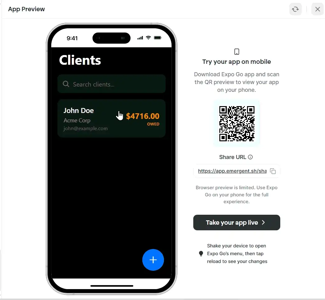 emergent best for building a usable product from one chat