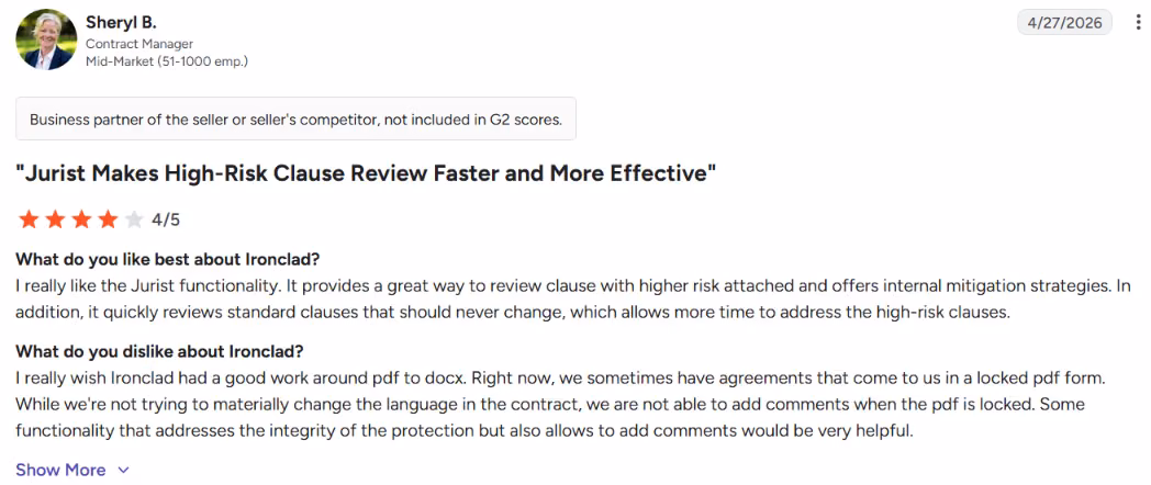 ironclad user review sheryl