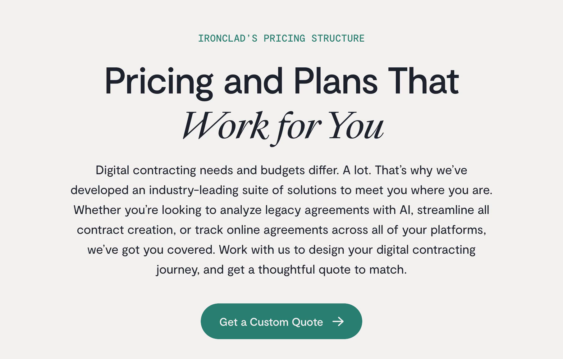 ironclad pricing