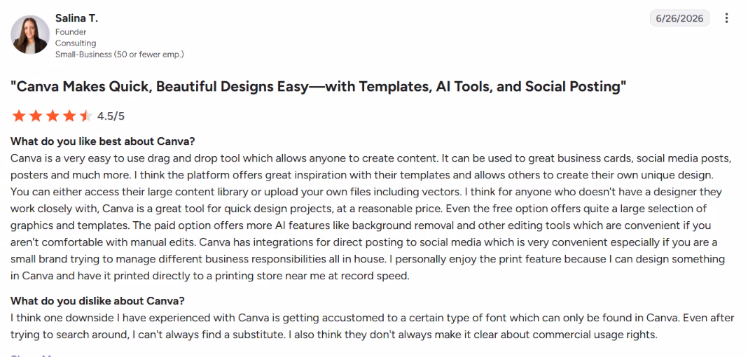 canva user review