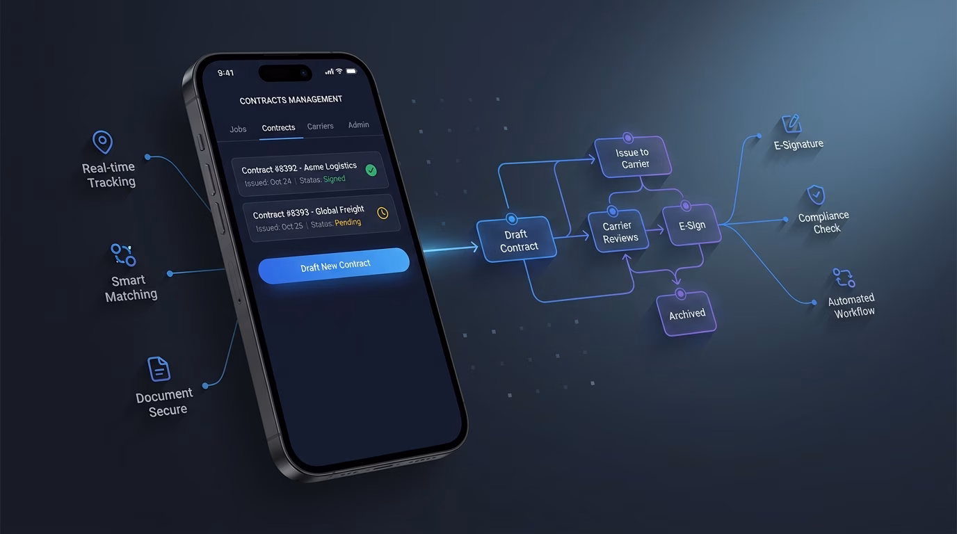 Contracts Issued And Signed Inside The App